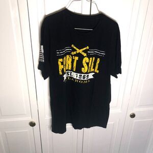 Nine Line Apparel Fort Sill Oklahoma T-Shirt Men's Black Artillery Men's Large